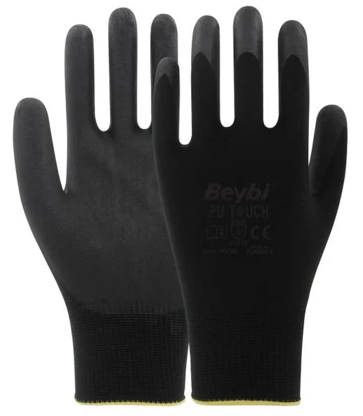Beybi PU Touch Polyester İş Eldiveni Siyah - 2