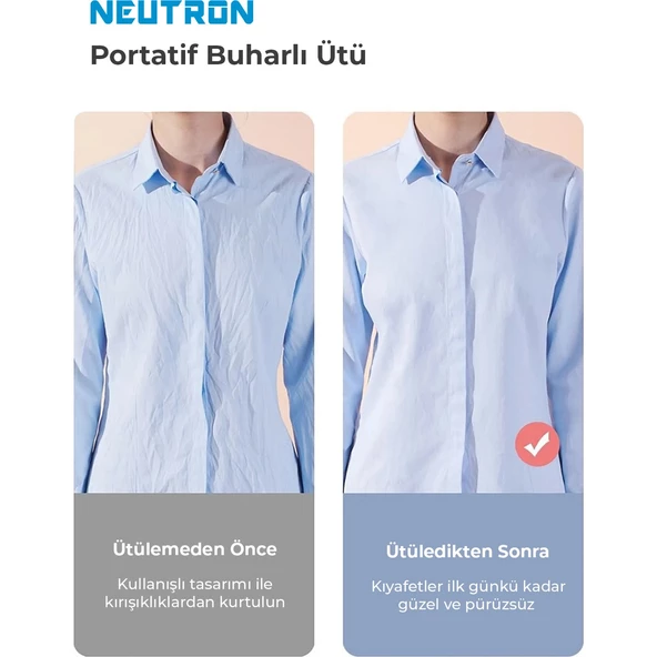 Neutron Portatif Buharlı Dikey Ütü - (PEMBE) NTL-0119 - 3