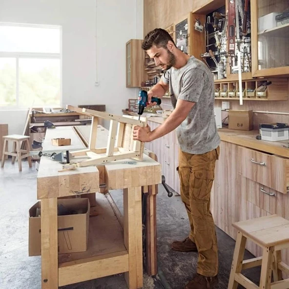 Bosch Profesyonel Seri GSR 120-Li 12V Akülü Delme Vidalama Çanta + Çift Akü + 23 Parça Aksesuar Seti Hediyeli - 3
