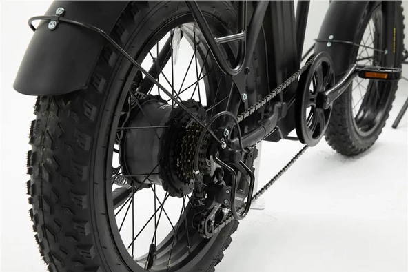BİSAN E-FOLDING F2 ELEKTRİKLİ KATLANIR BİSİKLET 43CM MD 20 JANT 7 VİTES HAKİ SARI - 3