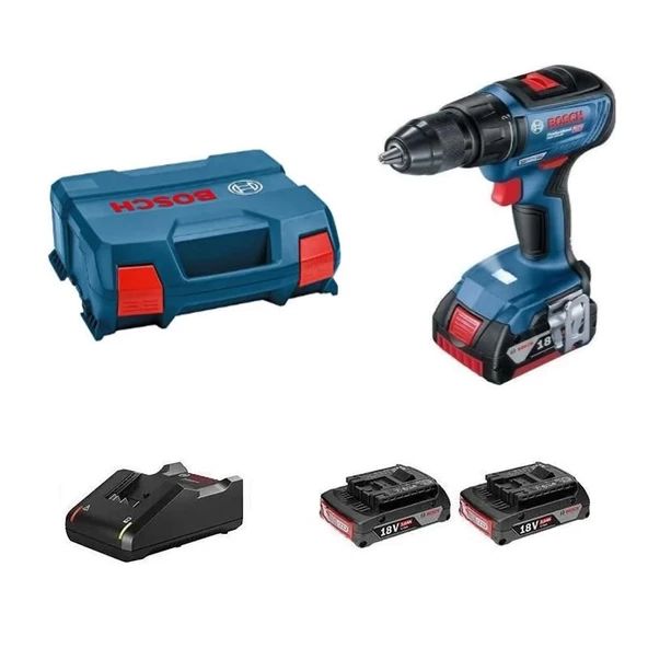Bosch Profesyonel Seri GSB18V-50 18V Akülü Darbeli Delme Vidalama Çanta + Çift Akü - 2
