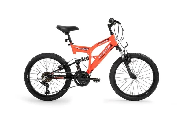 BİSAN JUMPER ERKEK ÇOCUK BİSİKLETİ 39CM V 20 JANT 18 VİTES NEON TURUNCU PARLAK SİYAH TURUNCU