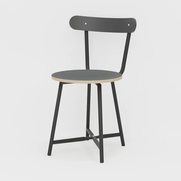 Eportatif Balkon Sandalyesi Mutfak Salon Bahçe Sandalye Füme 1471