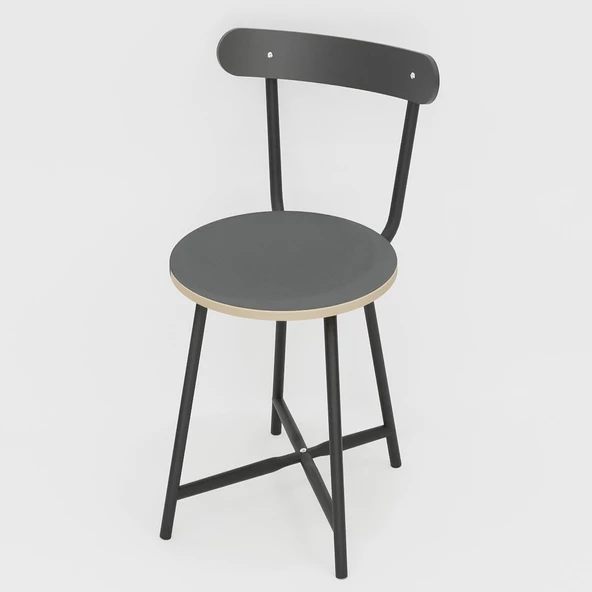 Eportatif Balkon Sandalyesi Mutfak Salon Bahçe Sandalye Füme 1471 - 2