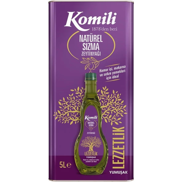 Komili Ege Lezzetlik Yumuşak Natürel Sızma Zeytinyağı 5 lt