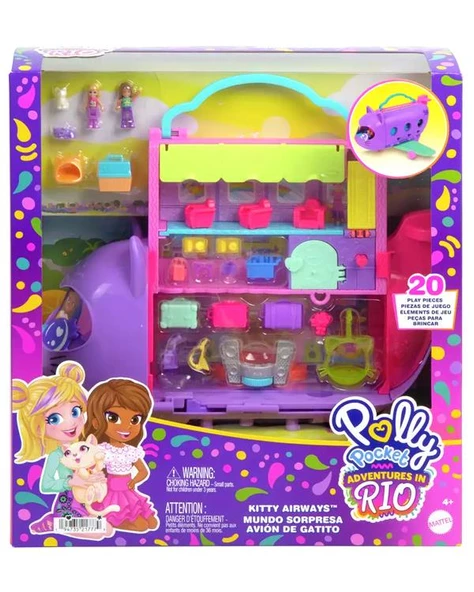 Polly Pocket Minik Kedi Hava Yolları Oyun Seti HWP19