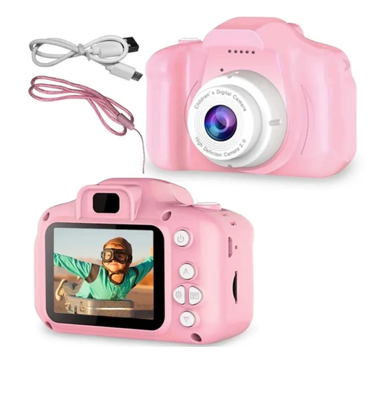 QASUL Çocuk Dijital Fotoğraf Makinası 20 MP Video Kaydedici 2.0 inç Kamera, Müzik ,Oyun, Eğlence - 7