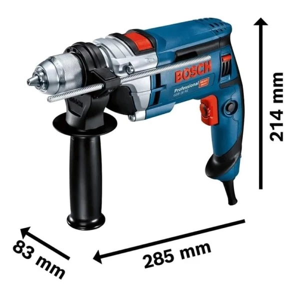 Bosch Profesyonel GSB 16 RE Elektrikli Darbeli Matkap 750W 13mm Supra Mandren 060114E500 - 2