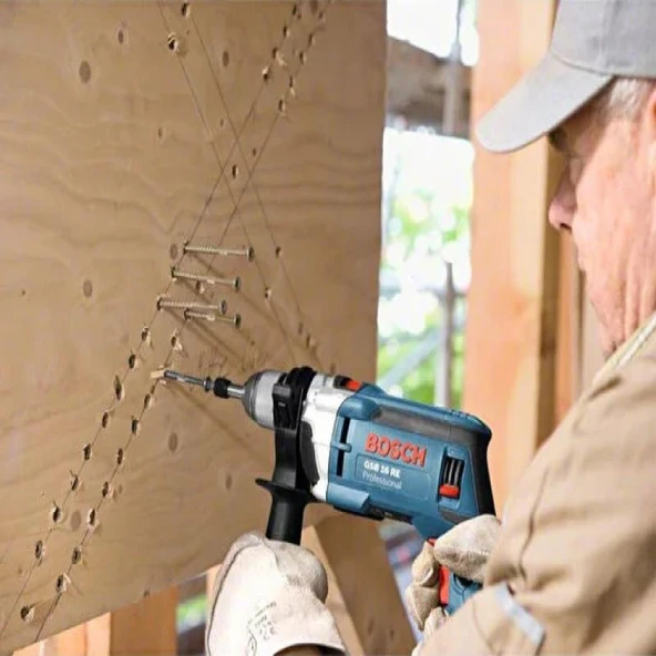 Bosch Profesyonel GSB 16 RE Elektrikli Darbeli Matkap 750W 13mm Supra Mandren 060114E500 - 5