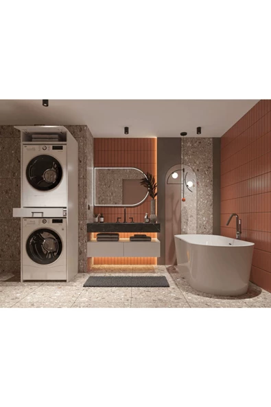 ANZERA Çamaşır Makinesi Dolabı 005 Beyaz - 2