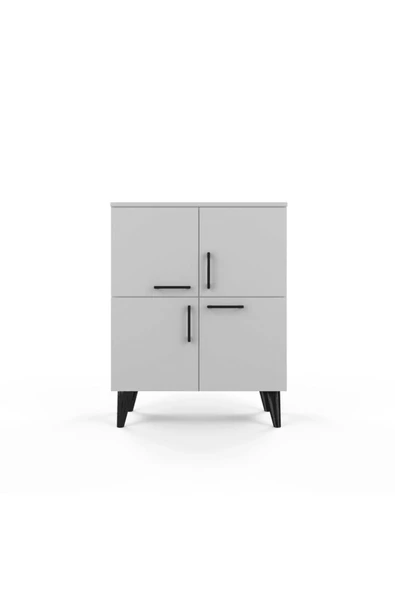 ANZERA Lego Çok Amaçlı Dolap - Beyaz - 4 Kapaklı - 2