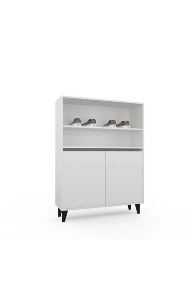 ANZERA Pena Ayakkabılık - Beyaz - Raflı - Kapaklı ürün görseli 1