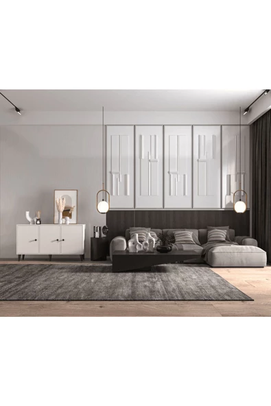 ANZERA Luna Konsol / Şifonyer - Beyaz - 3 Kapaklı - 2
