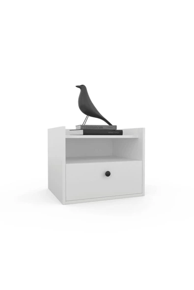 ANZERA Mono Komodin - Beyaz - Tek Çekmeceli ürün görseli