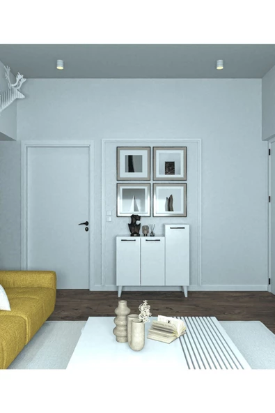 ANZERA Terra Ayakkabılık - Beyaz - 3 Kapaklı - 2