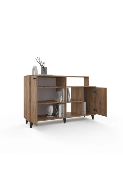 ANZERA Siena Şifonyer / Konsol - Atlantik Çam - Çam Rengi - 4 Kapaklı - Resim 2