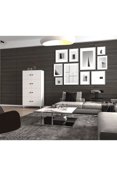 ANZERA Lego Xl Büyük Boy Çok Amaçlı Dolap - Beyaz - 2