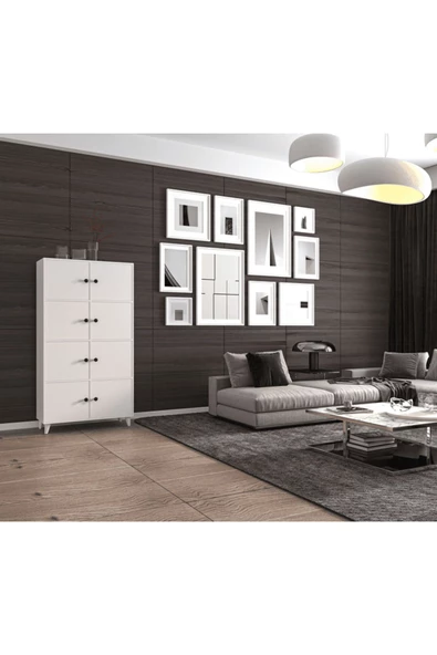 ANZERA Lego Xl Büyük Boy Çok Amaçlı Dolap - Beyaz - 3