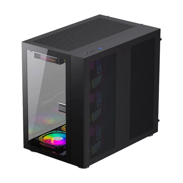SNT WARZONE II 750 Watt 80+ Bronze Güç Kaynağı  7x Argb Fan Uzaktan Kumandalı ARGB Controller Gaming Kasa Siyah - 12