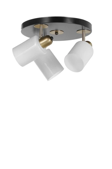 Lumexx Nomi 3 Lü Tepsili Siyah Beyaz Camlı Avize ürün görseli