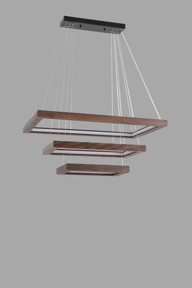 Lumexx Bergama 3 Lü Ceviz Ledli Avize 3 Renk - Resim 3