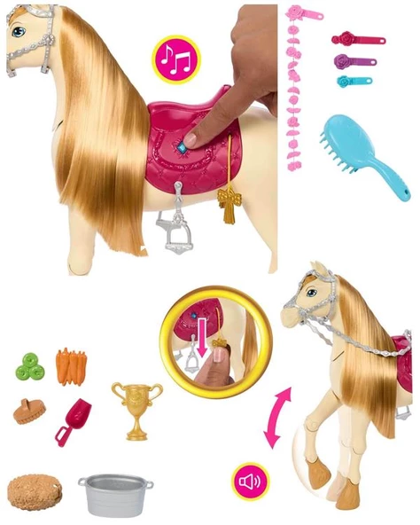 Barbie Gizemleri Büyük At Kovalamacası Dans ve Gösteri Atı HXJ42 - 3