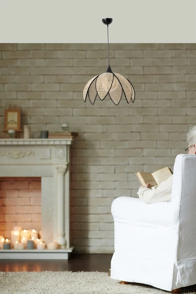 Lumexx Papatya Büyük Tekli Rattan Sarkıt ürün görseli