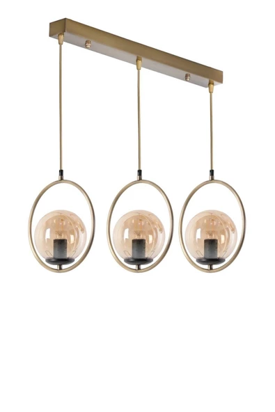 Lumexx Ring 3 Lü Sıralı Bal Camlı Eskitme Sarkıt - Resim 2