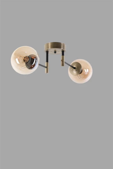 Lumexx Dolunay 2 Li Eskitme Bal Camlı Avize - Resim 2