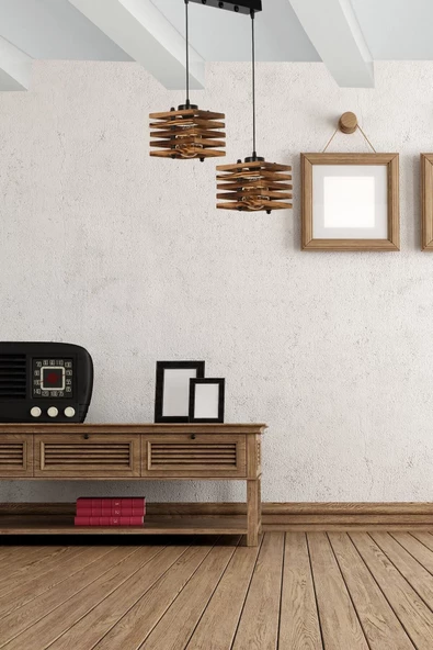 Lumexx Cara Ahşap 2 Li Sıralı Yanık Sarkıt - Resim 2