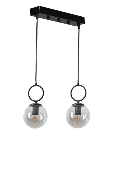 Lumexx Morino 2 Li Sıralı Füme Camlı Siyah Sarkıt ürün görseli