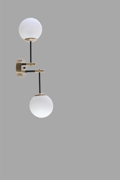 Lumexx Dolunay Eskitme Beyaz Camlı Aplik 2 Li - Resim 3