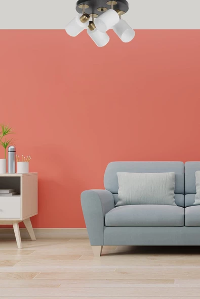 Lumexx Nomi 4 Lü Tepsili Siyah Beyaz Camlı Avize - Resim 3