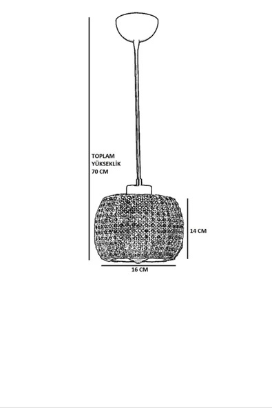 Lumexx Tıger Tekli Rattan Sarkıt - 3