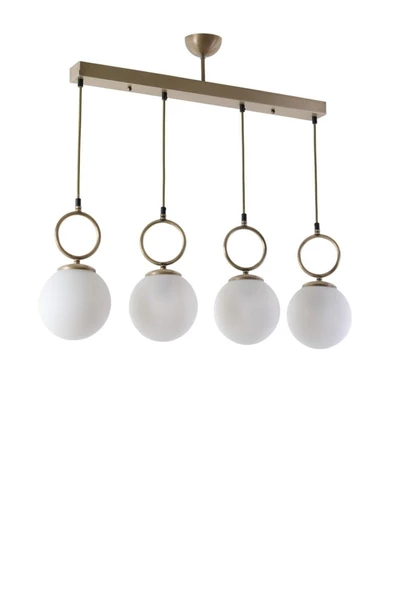 Lumexx Morino 4 Lü Sıralı Beyaz Camlı Eskitme Sarkıt - Resim 2