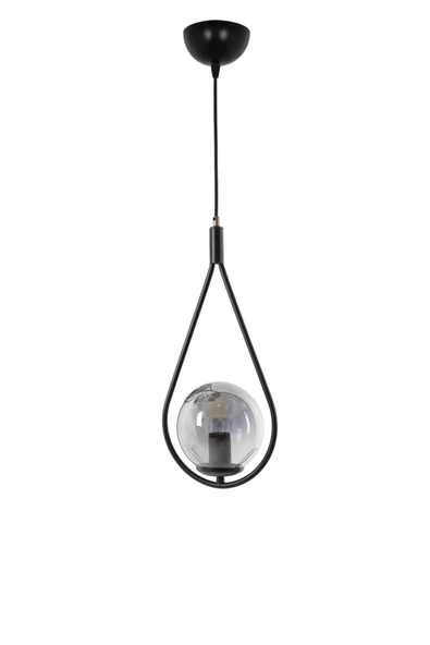 Lumexx Damla Tekli Füme Camlı Siyah Sarkıt ürün görseli