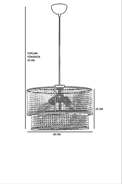 Lumexx Rattan Büyük Pasta Sarkıt - Resim 4