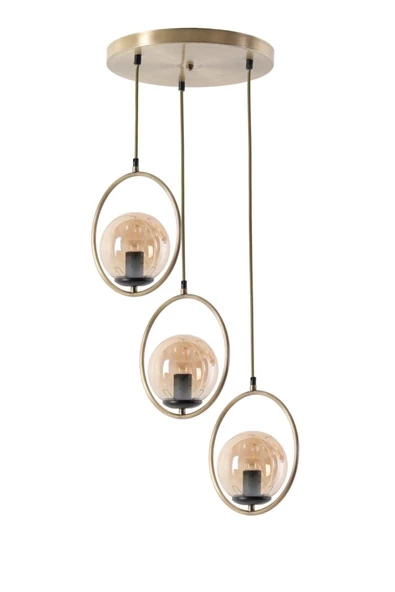 Lumexx Ring 3 Lü Tepsili Bal Camlı Eskitme Sarkıt - Resim 2