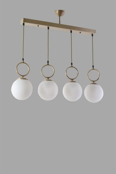 Lumexx Morino 4 Lü Sıralı Beyaz Camlı Eskitme Sarkıt - Resim 3