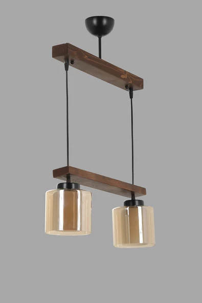 Lumexx David 2 Li Sıralı Ceviz Bal Camlı Sarkıt - Resim 2