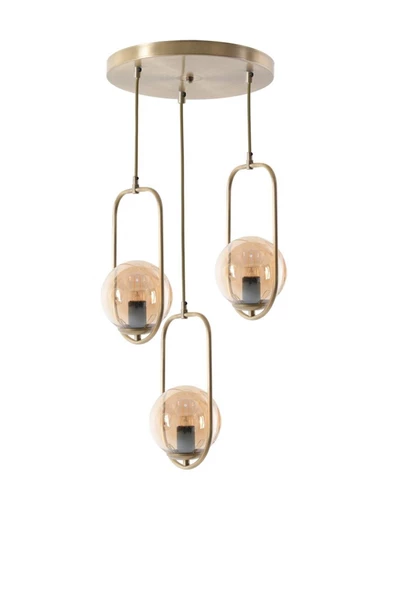 Lumexx Ahu 3 Lü Tepsili Bal Camlı Eskitme Sarkıt - Resim 2