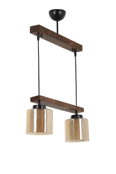 Lumexx David 2 Li Sıralı Ceviz Bal Camlı Sarkıt ürün görseli