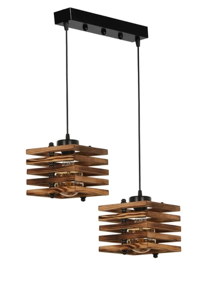 Lumexx Cara Ahşap 2 Li Sıralı Yanık Sarkıt ürün görseli