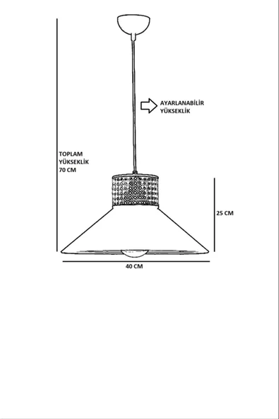 Lumexx Şira Tekli Rattan Sarkıt - Resim 4
