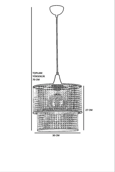 Lumexx Rattan Küçük Pasta Sarkıt - Resim 4