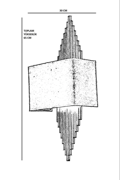 Lumexx ASLI SİYAH DİKDÖRTGEN SİYAH ABAJURLU APLİK - Resim 3