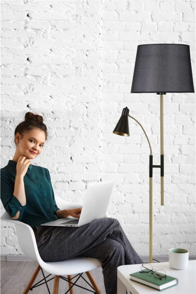 Lumexx Forza Eskitme Lambader Pramit Hasır Siyah Abajurlu - Resim 4