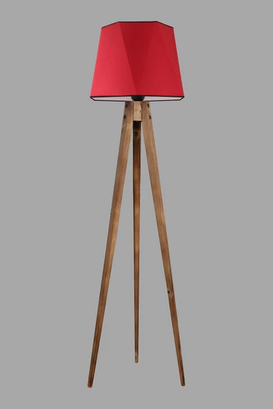 Lumexx Tripod Lambader Yanık Altıgen Kırmızı Abajurlu - 2