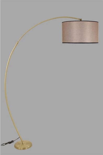 Lumexx Mısra Eskitme Lambader Silindir Koyu Hasır Abajurlu - Resim 3