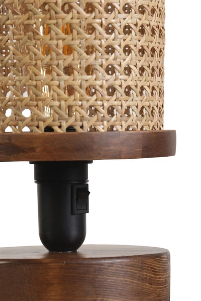 Lumexx GİZEM CEVİZ RATTAN ABAJURLU MASA LAMBASI - 4